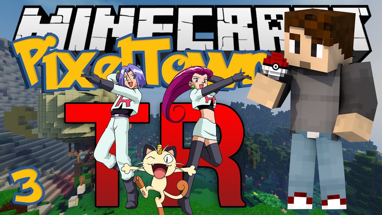 Minecraft: PixelTown Ep. 3 - TEAM ROCKET BALLOON! (Minecraft Pixelmon Mod)
