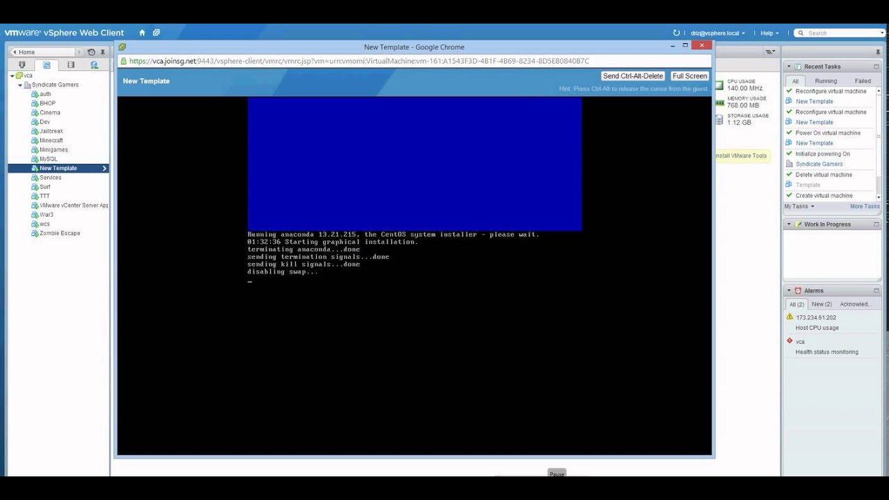 VCenter 5.5 (appliance) template creation