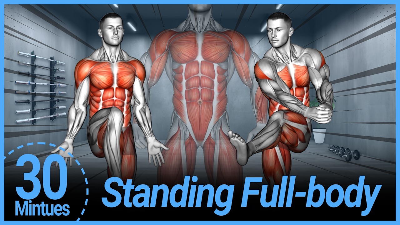 30 минут! Тренировка всего тела в положении стоя ➜ Полностью тонизирует все мышцы.