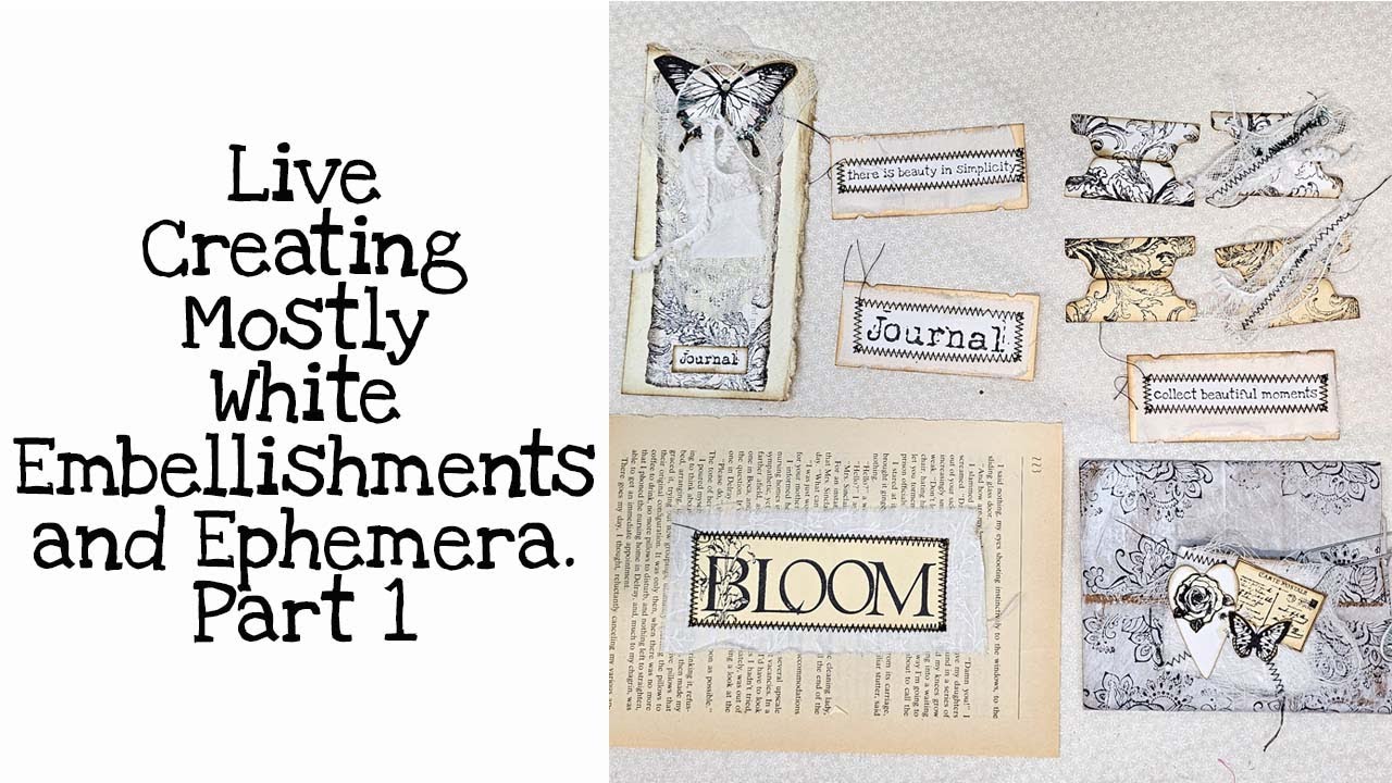 Creating Mostly White Embellishments and Ephemera