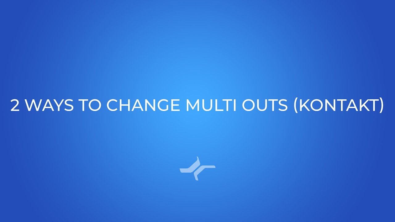 2 Ways to choose multiple outputs in Studio One (Kontakt)
