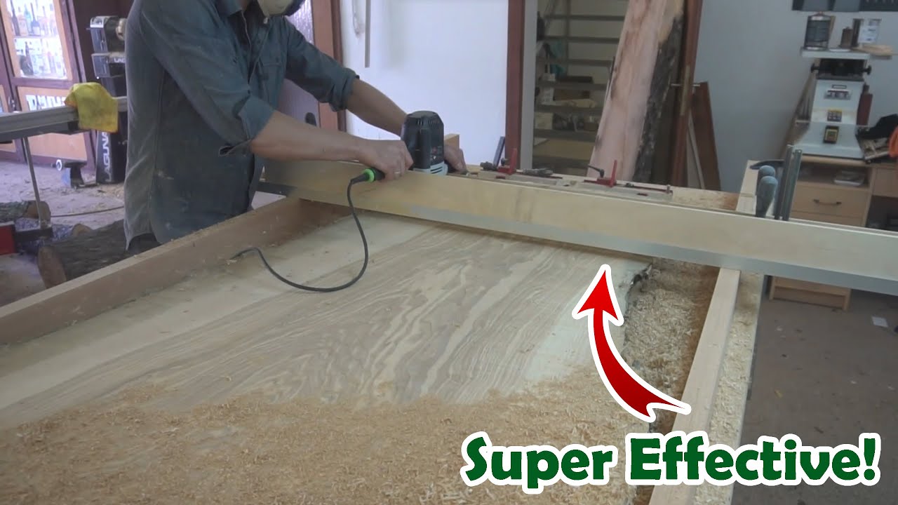 Flattening Huge Slabs Can be a Challenge. This Jig Makes your Life EASIER!