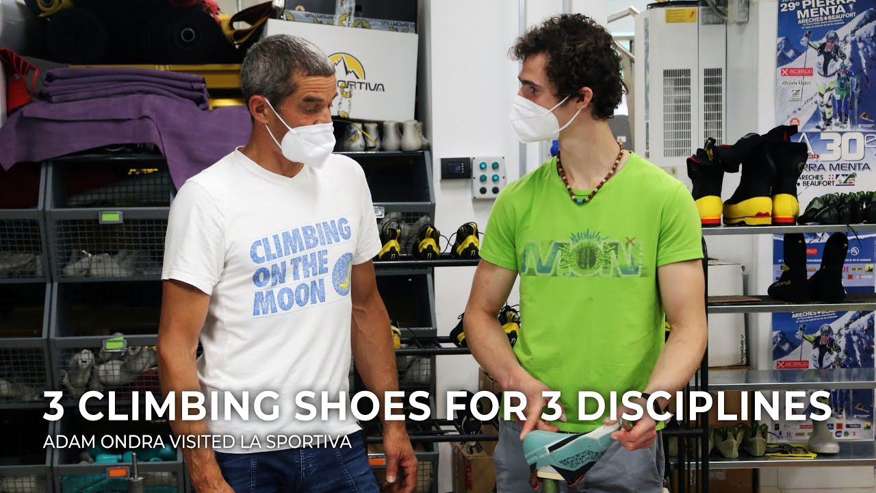 3 climbing shoes for 3 disciplines | Adam Ondra visited La Sportiva