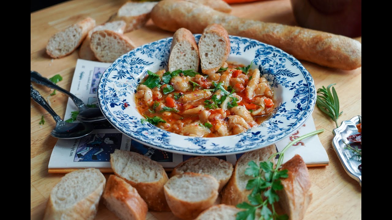 MEK Pasta e Ceci with Homemade Orecchiette and Baguette
