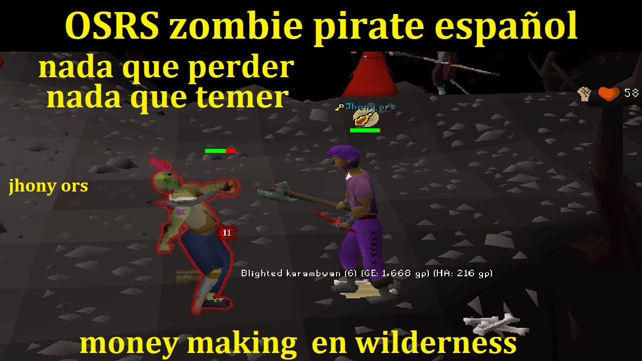 OSRS zombie pirate español (money making en wilderness)