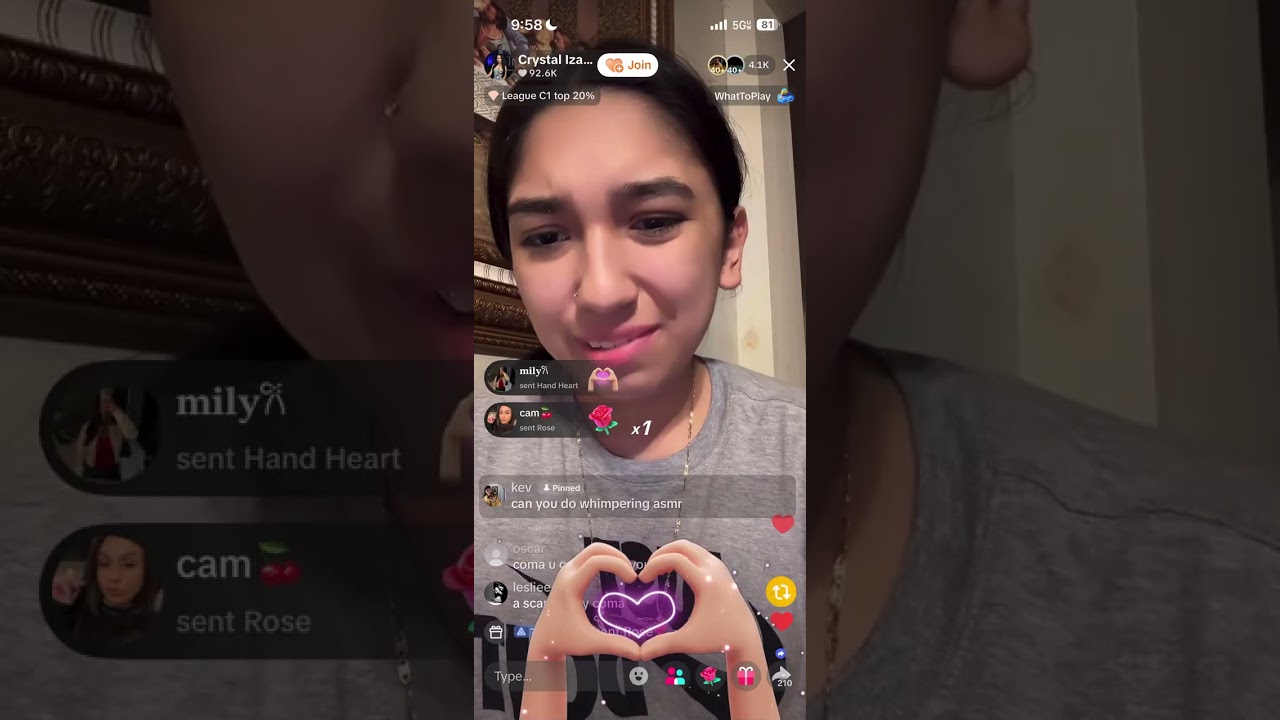 Crystal Izaguirre TikTok live 3/2/26