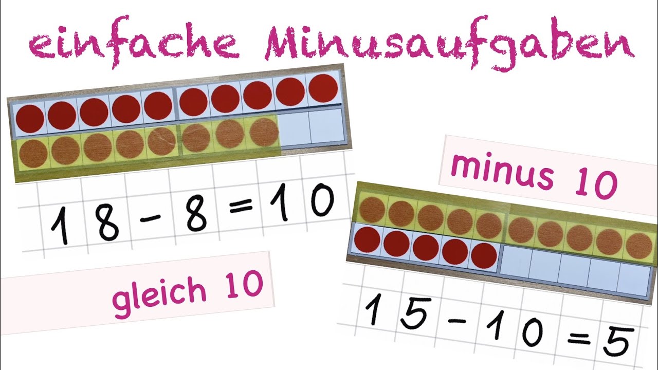 Einfache Minusaufgaben || Mathematik Grundschule Klasse 1 || Subtraktion