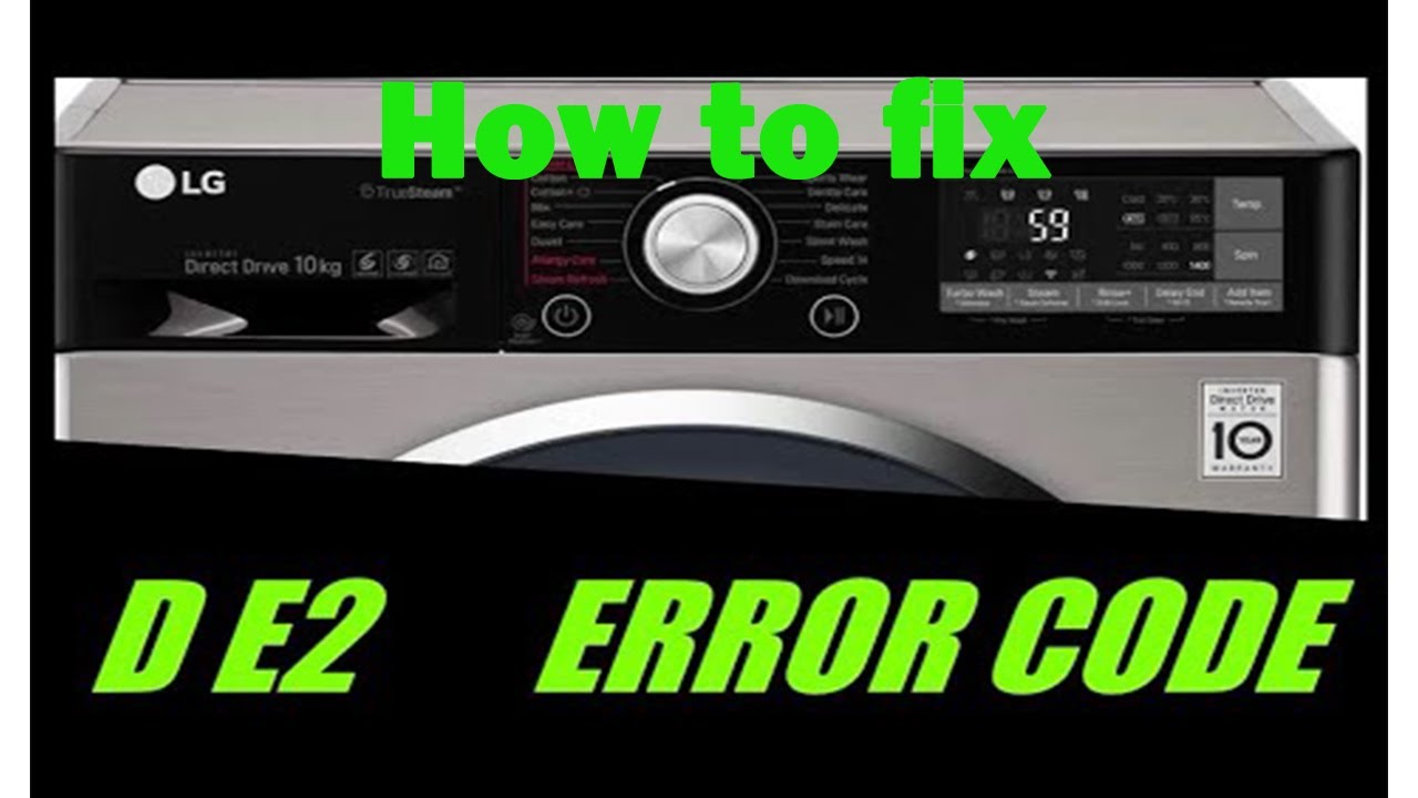 de2, de2 error code, lg washing machine error code de2