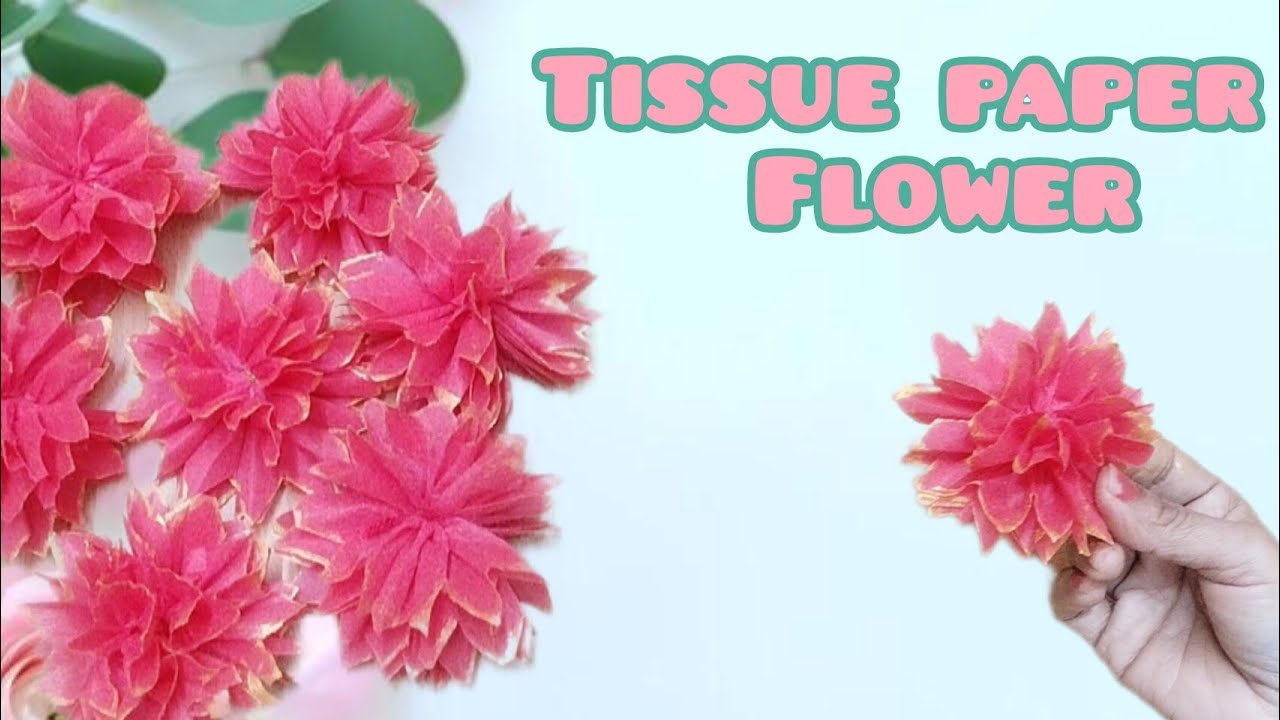How to make Tissue paper Flower craft ideas 💡#trending #diy #craftideas #artworkcorner #viralvideo 