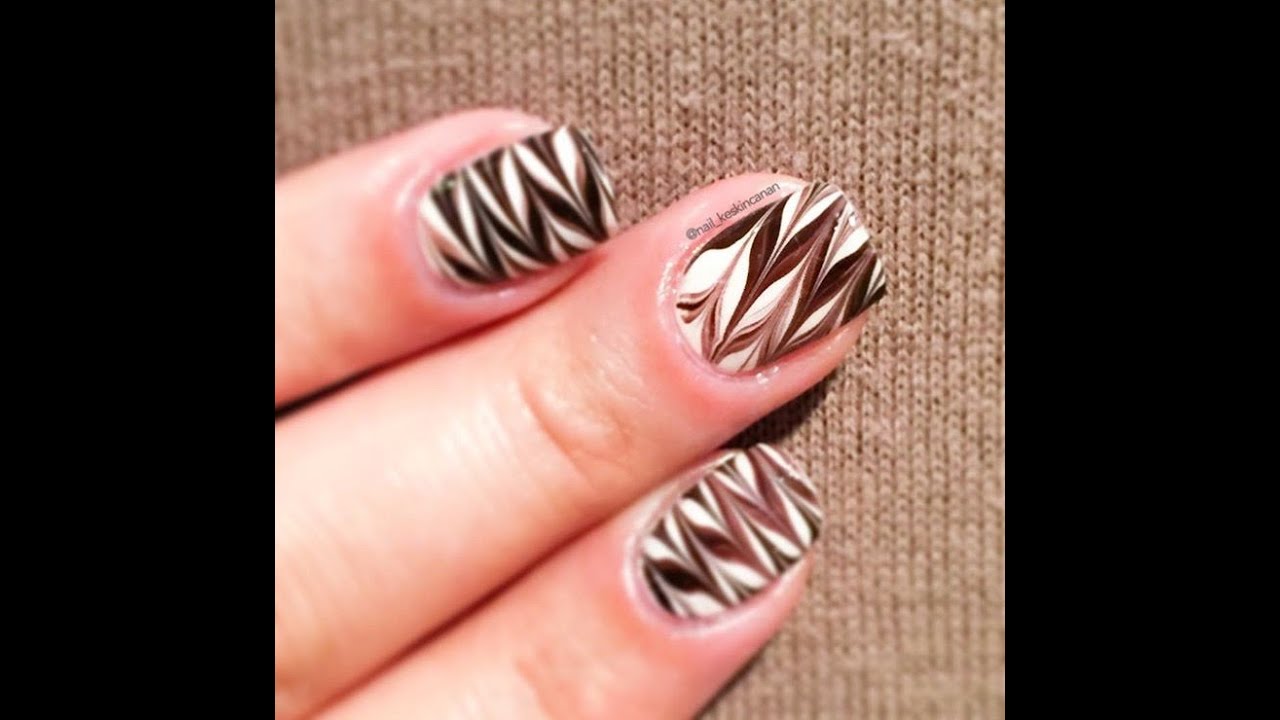 Dry Marble Nailart Desing/Ebruli oje nasil yapilir (Su kullanmadan) *Nail Cano*