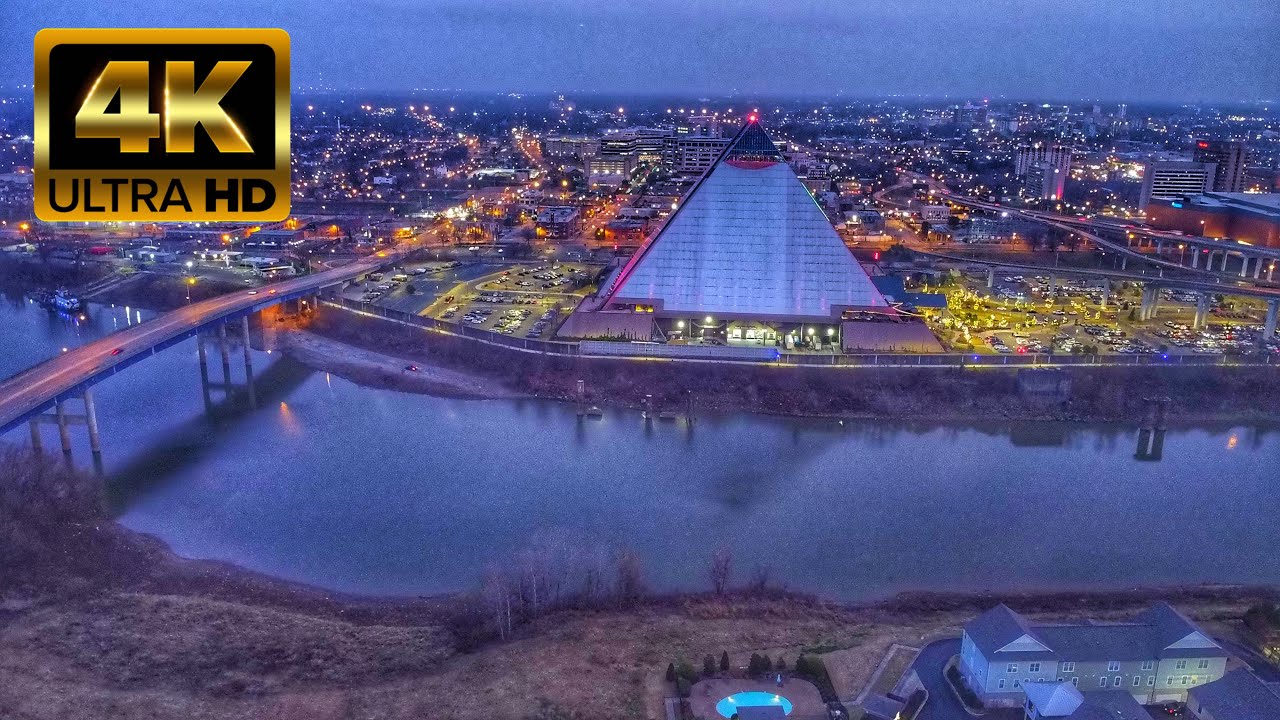 4K Drone Video Of Mud Island And Downtown Memphis, Tennessee #DjiMini2