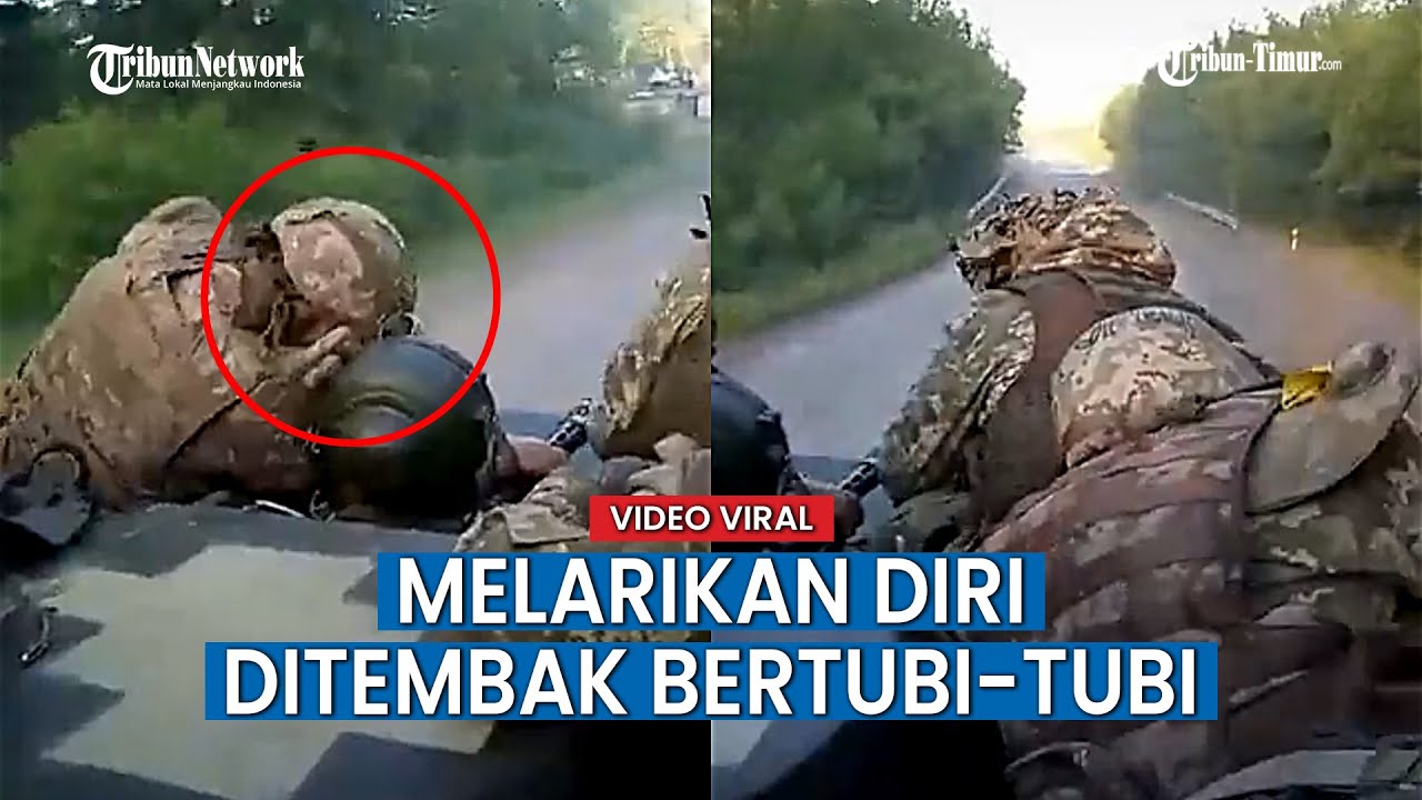 Detik-detik Tentara Ukraina Lari Ketakutan Diberondong Senjata Rusia