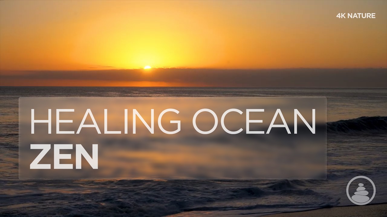 Ocean Sunset & Soothing Waves 4K: Relaxing Music for Deep Sleep & Pure Serenity 🌅🌊