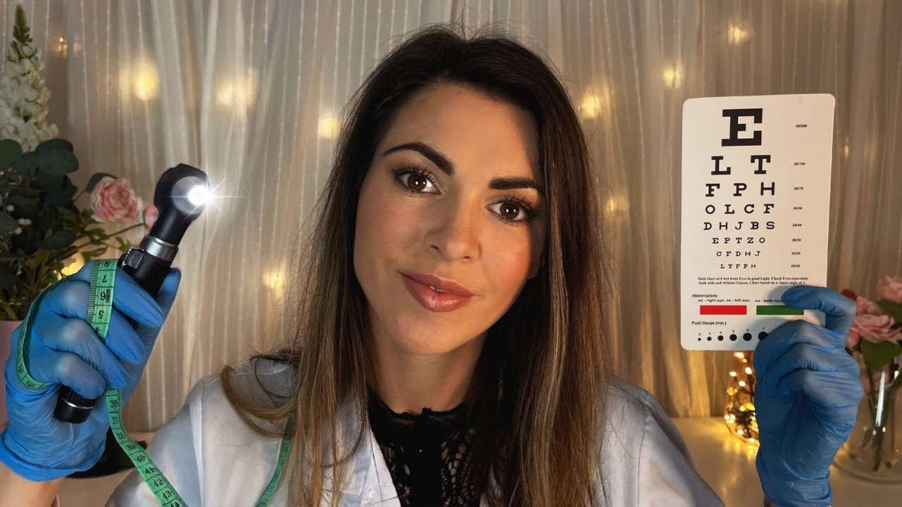 [ASMR] Adjusting Your Face | Face Measuring, Touching & Cranial Nerve Exam ♡