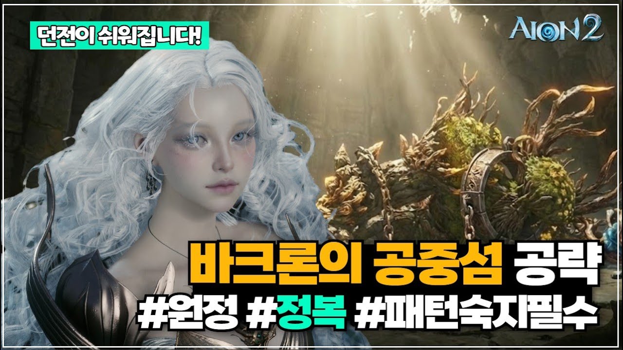아이온2 바크론의 공중섬 원정던전 정복 난이도 공략 | 패턴 꼭 숙지해야해요! 마도성 지켈서버 |  AION2