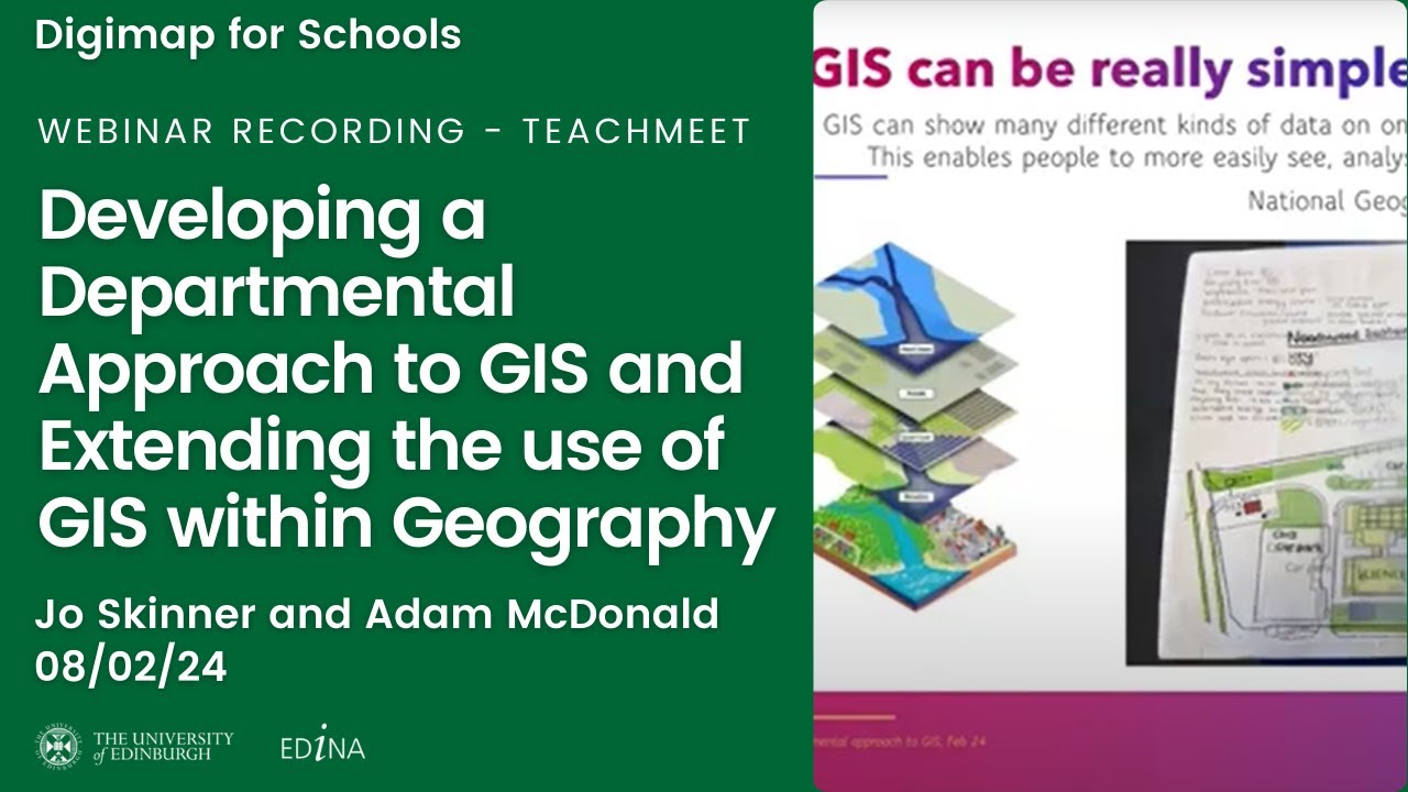 TeachMeet - Developing a Departmental Approach to GIS & Extending the use of GIS within Geography.