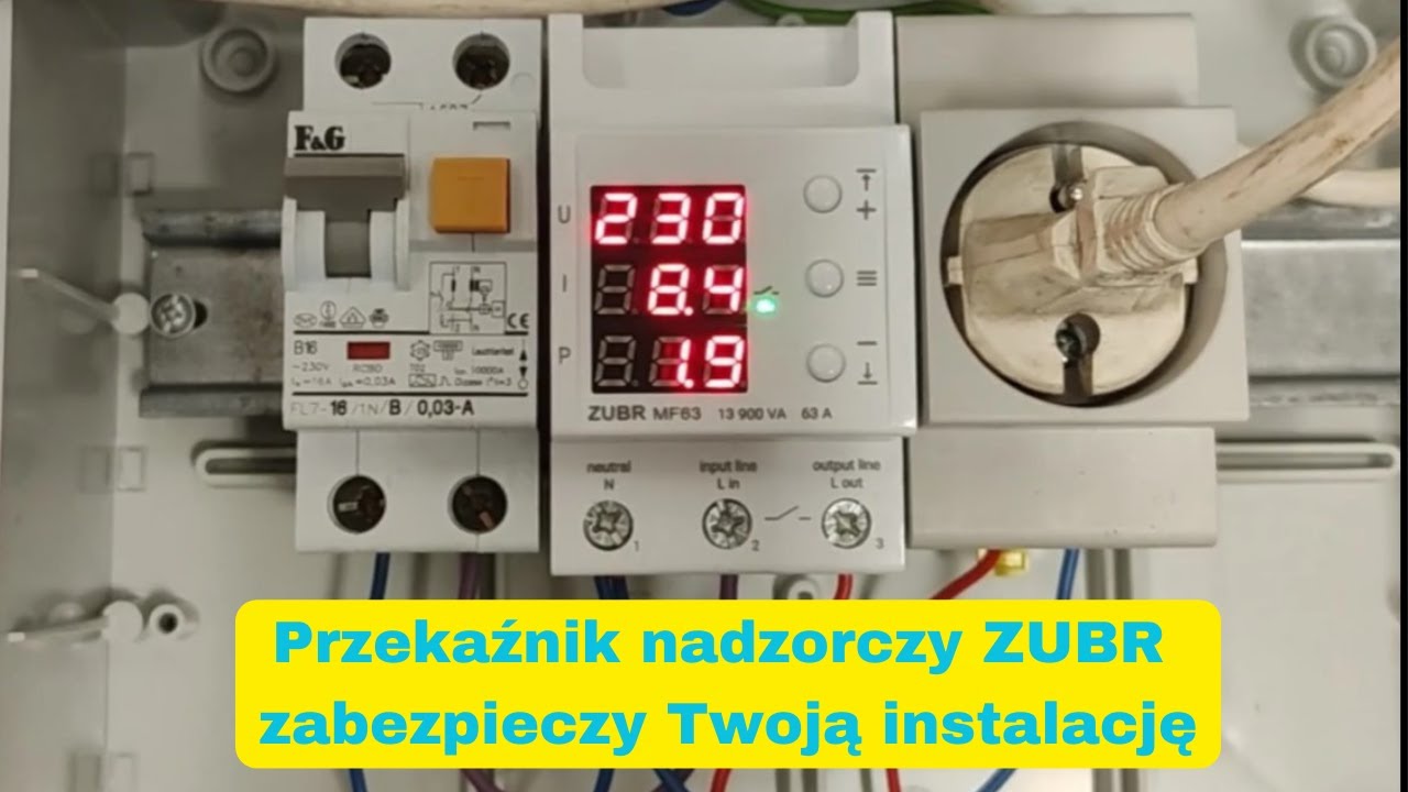 Wielofunkcyjny przekaźnik nadzorczy ZUBR MF63 z zabezpieczeniem termicznym