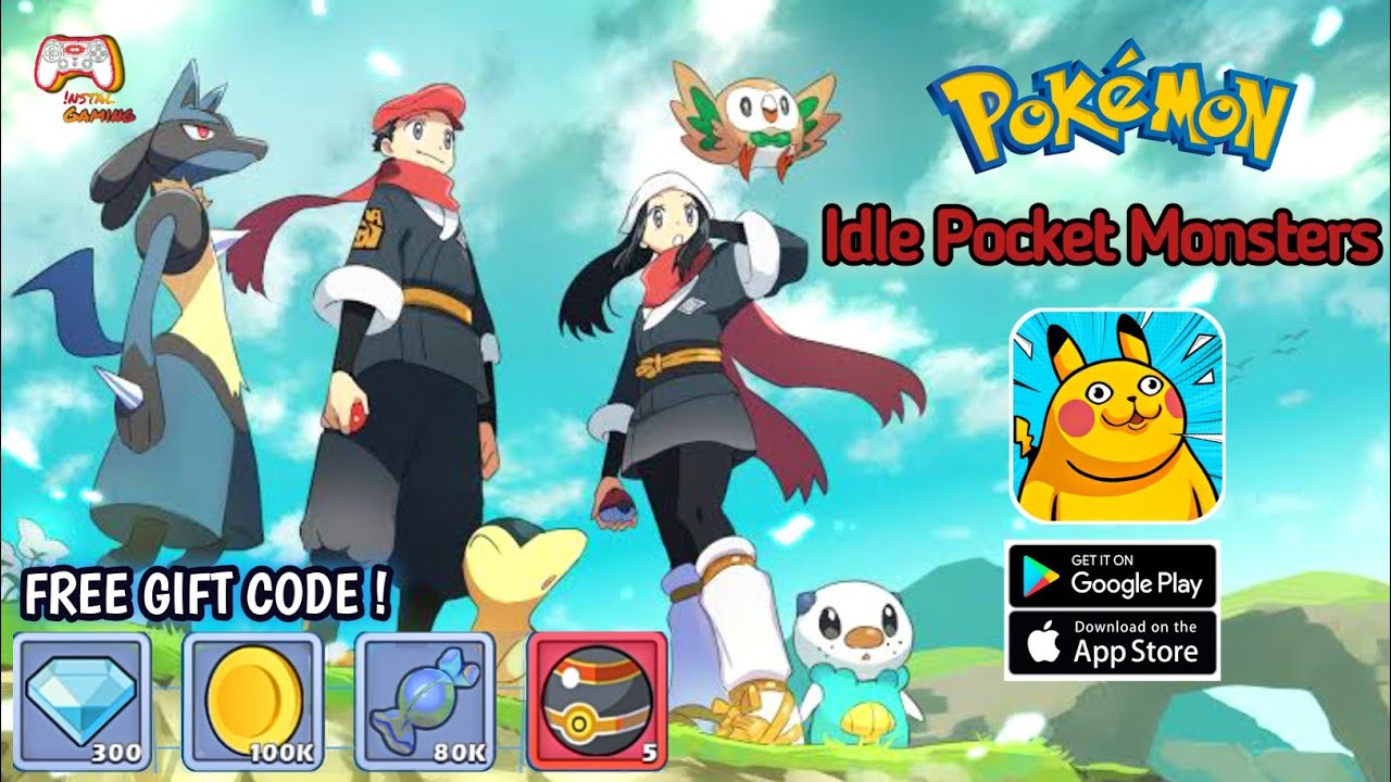 Idle Pocket Monsters Gameplay & Free Gift Code - Pokemon Game RPG Android