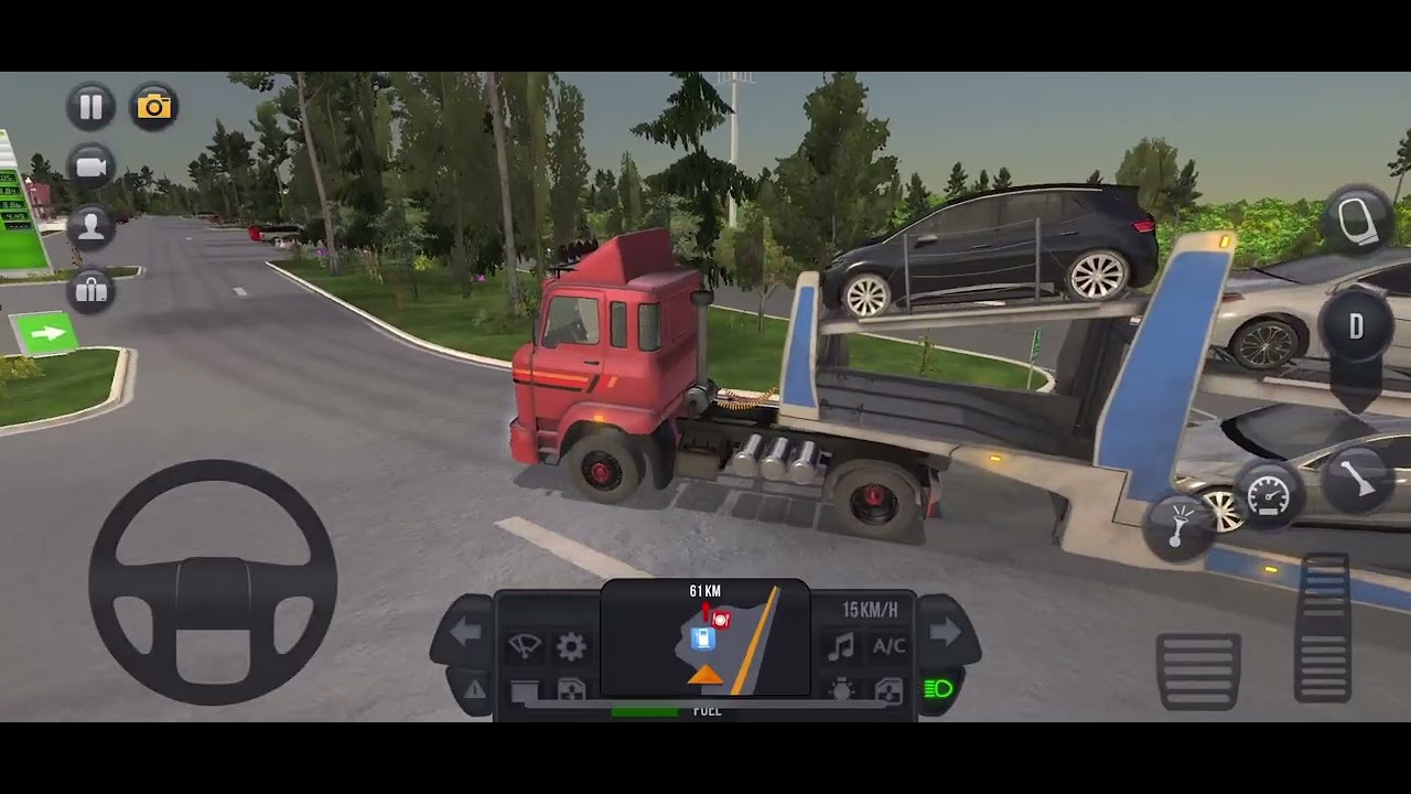 Delivering old cars with the new lorry 