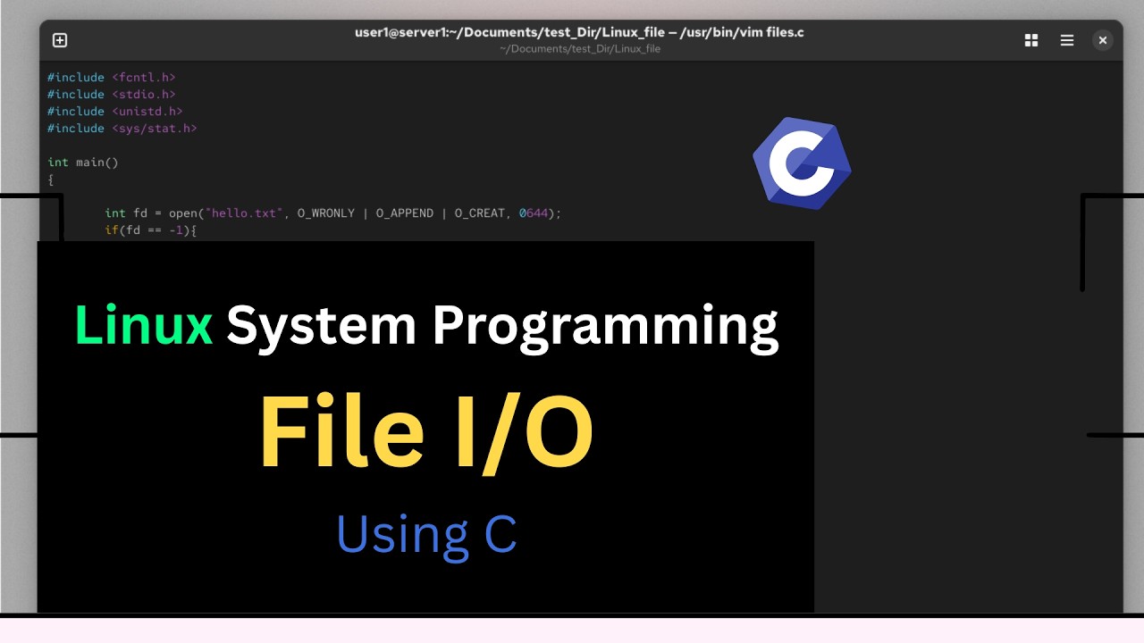 Linux File I/O: Practical Coding Examples | #linux #systemprogramming