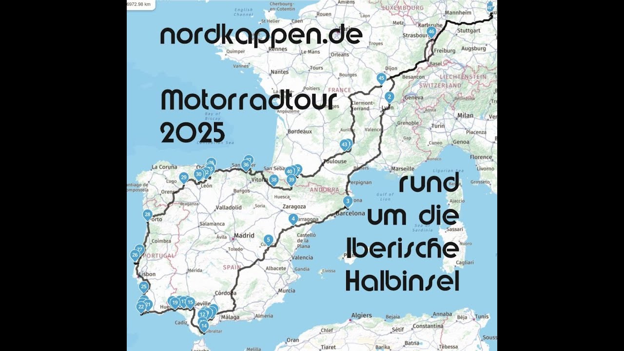 Motorradtour Spanien - Gibraltar - Portugal - April/Mai 2025