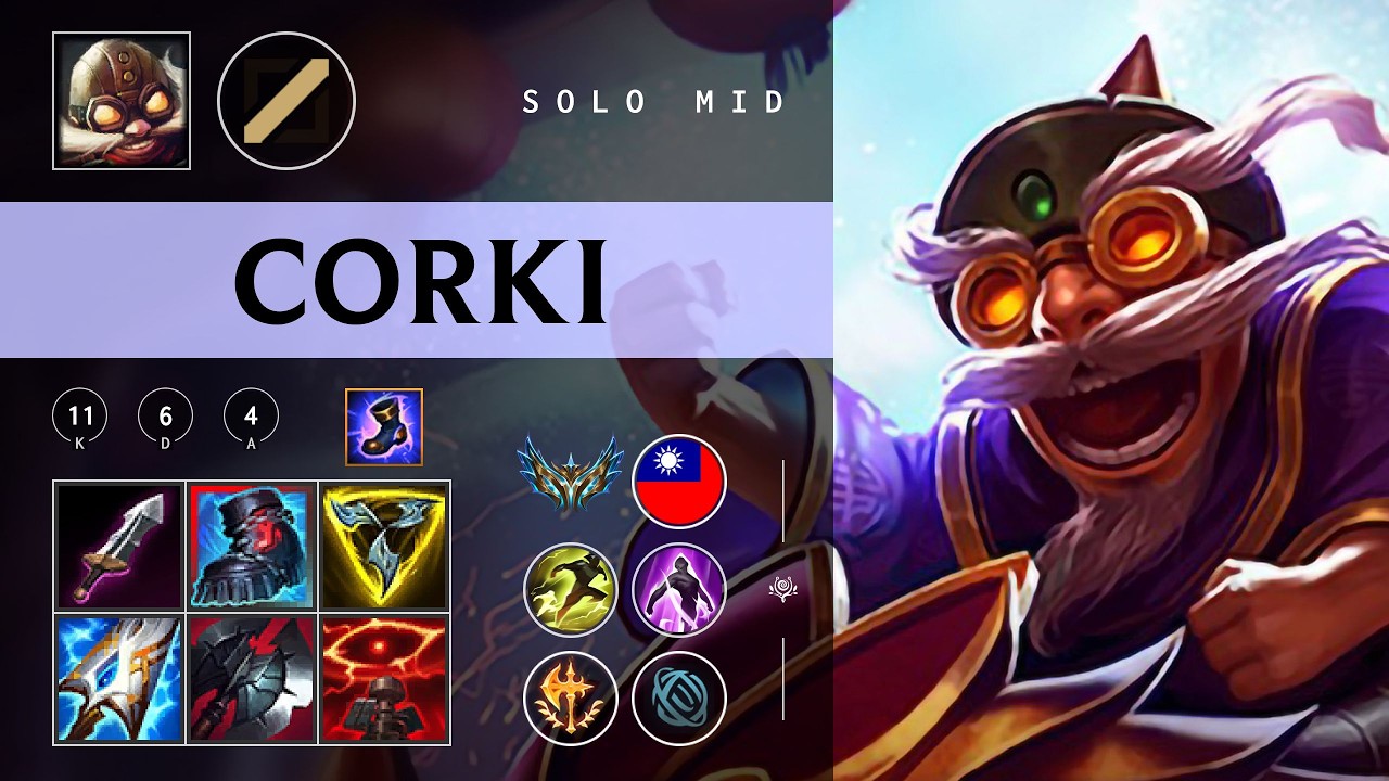Corki Mid vs Hwei - TW Challenger Patch 26.03