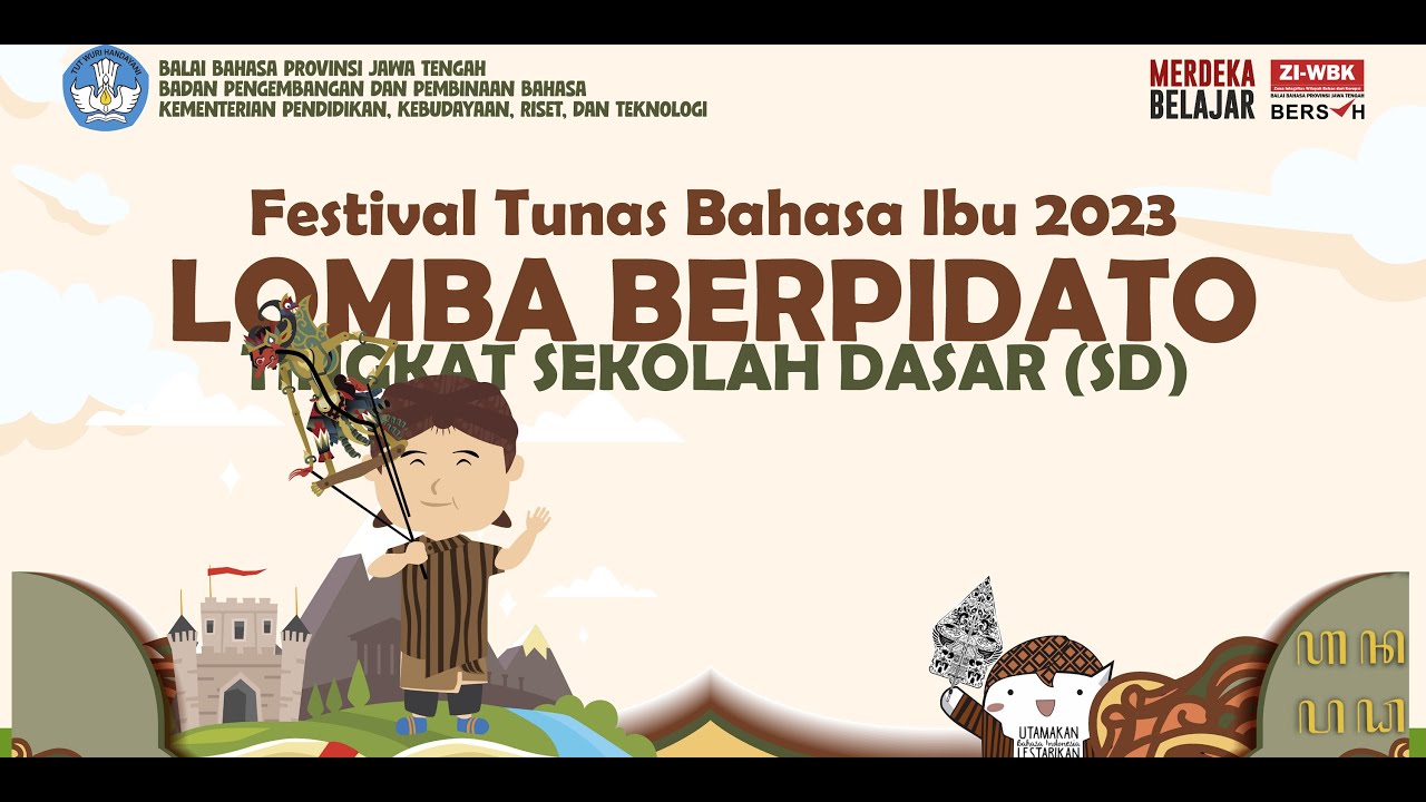 Festival Tunas Bahasa Ibu 2023: Juara Harapan 2 Putra Berpidato SD