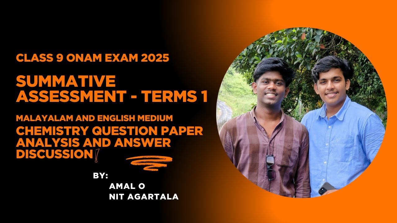 Class 9 Onam Exam 2025: Chemistry Question Paper analysis and answer discussion | AMAL O | Malayalam