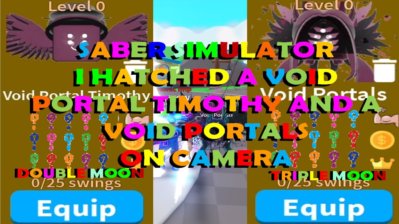 Saber Simulator I Hatched a VOID Portals Triple Moon Pet on Camera from Island 126