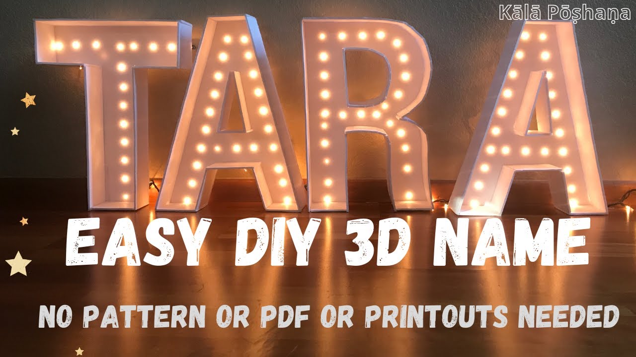 How to make 3D Letters | Marquee letters |No Pattern or PDF needed|DIY Large Birthday or Party Decor