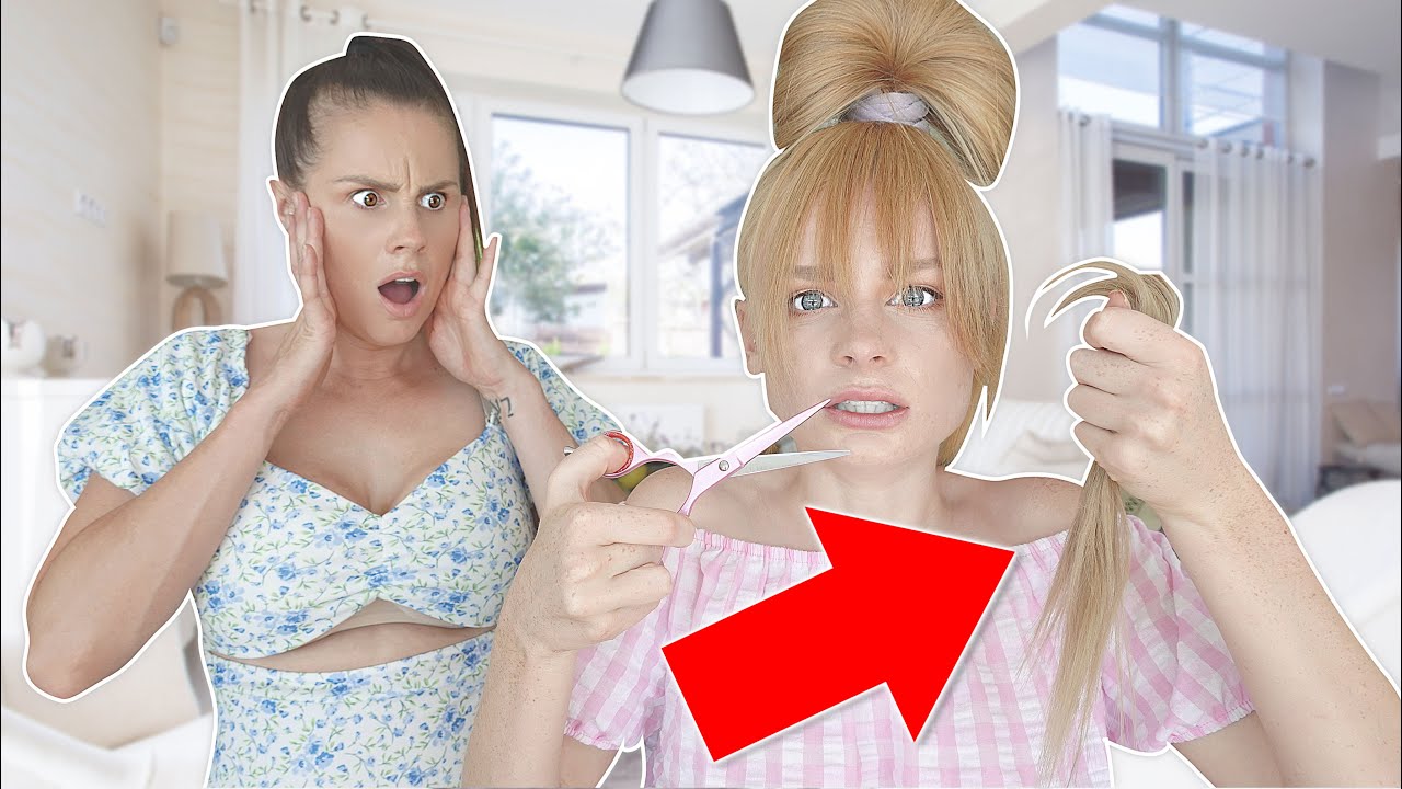 MOM REACTS TO ME CUTTING MY HAIR BADLY WHILE SHE'S OUT!