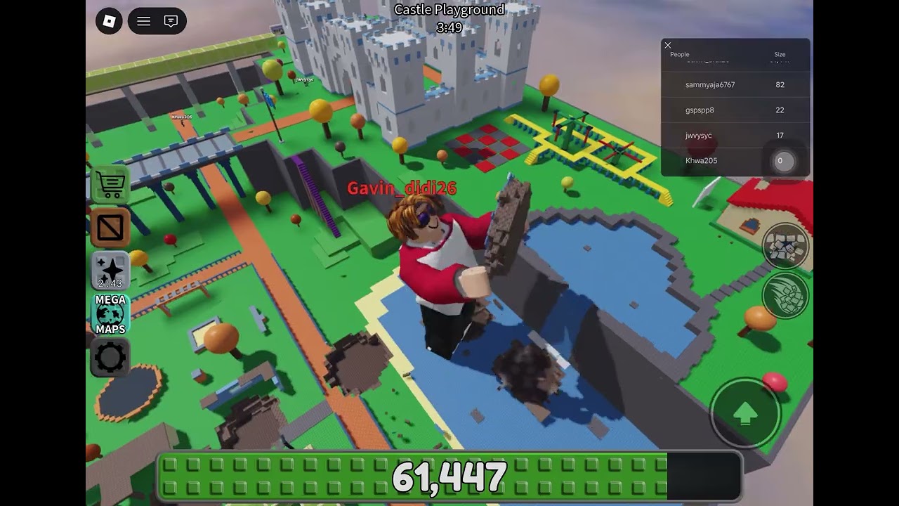 Grinding and grinding in Roblox eat the world protecting myself from bullies 