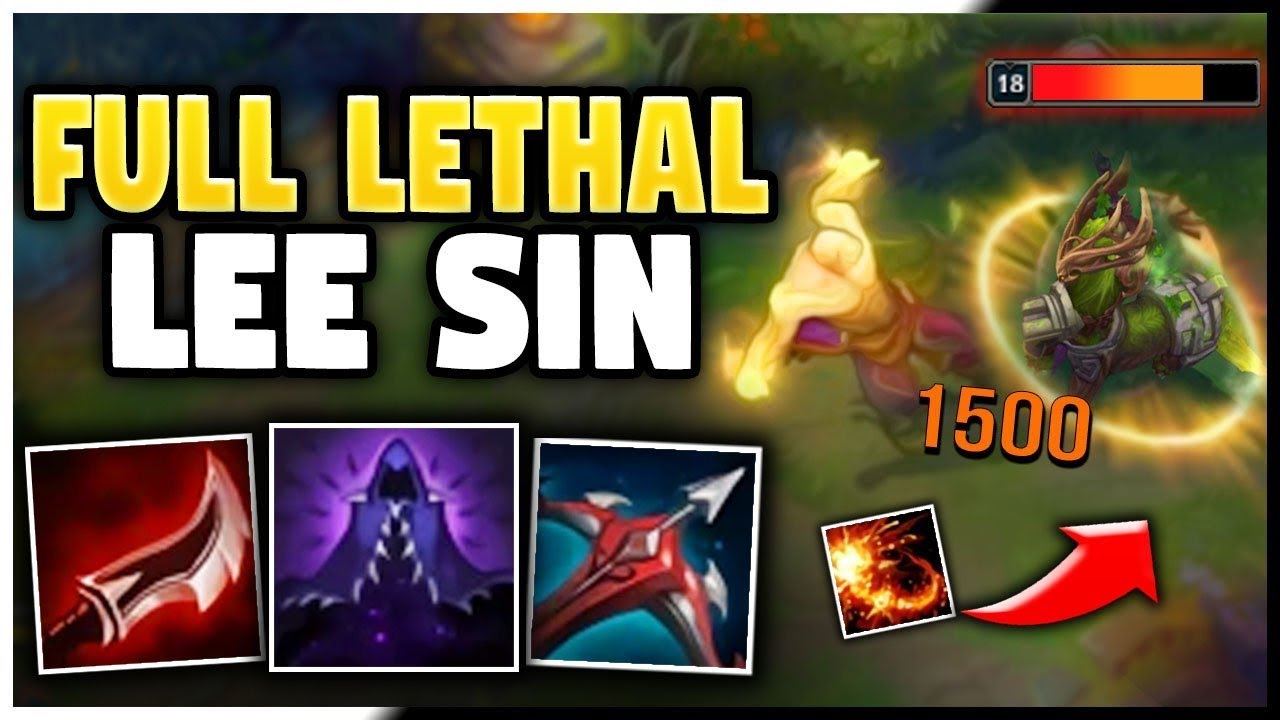 FULL LETHALITY LEE SIN = INSTANT ONE SHOTS | ASSASSIN LEE SIN BUILD - League of Legends