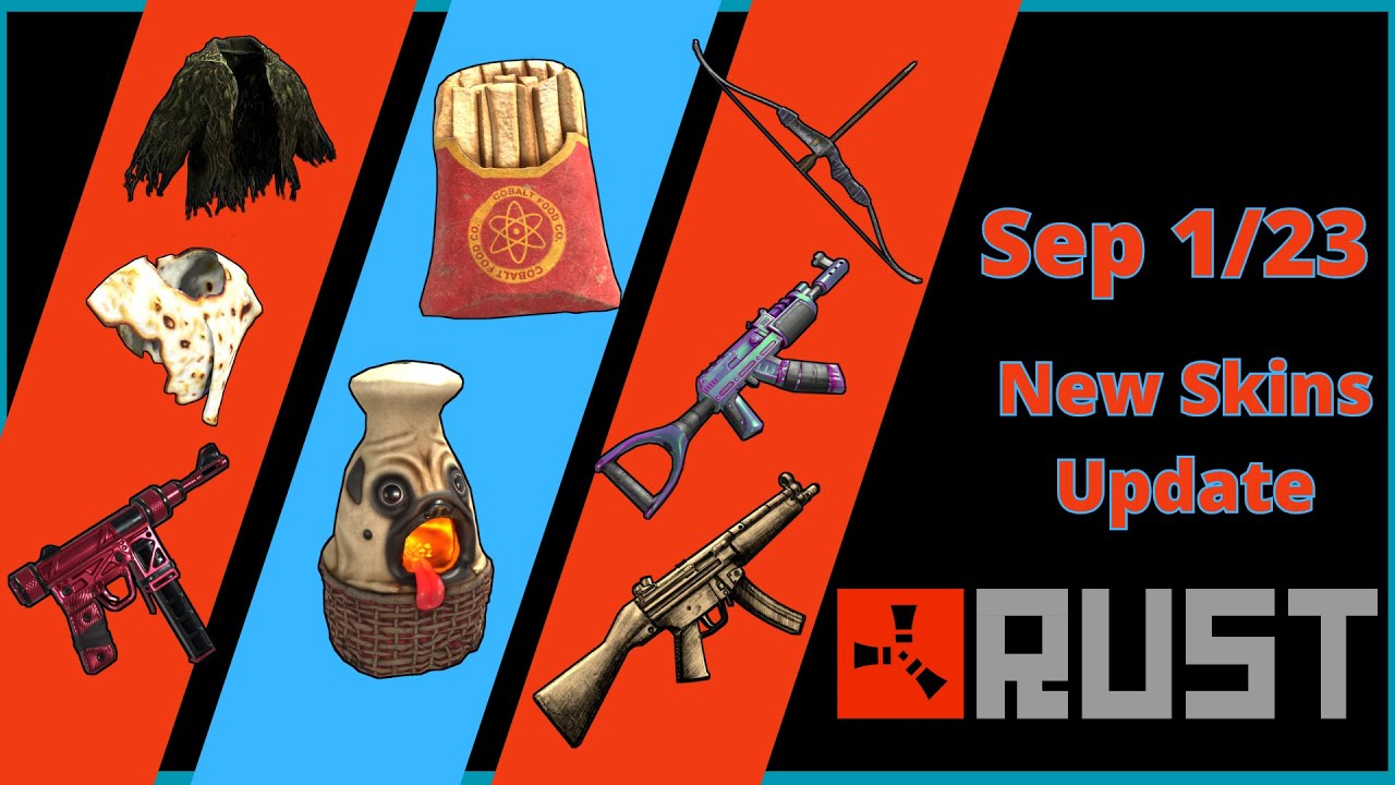 Rust New Skins/Pug Furnace/Chameleon AK/Ghillie Suit Jacket/Redemption SMG/Fries Sleeping Bag & More