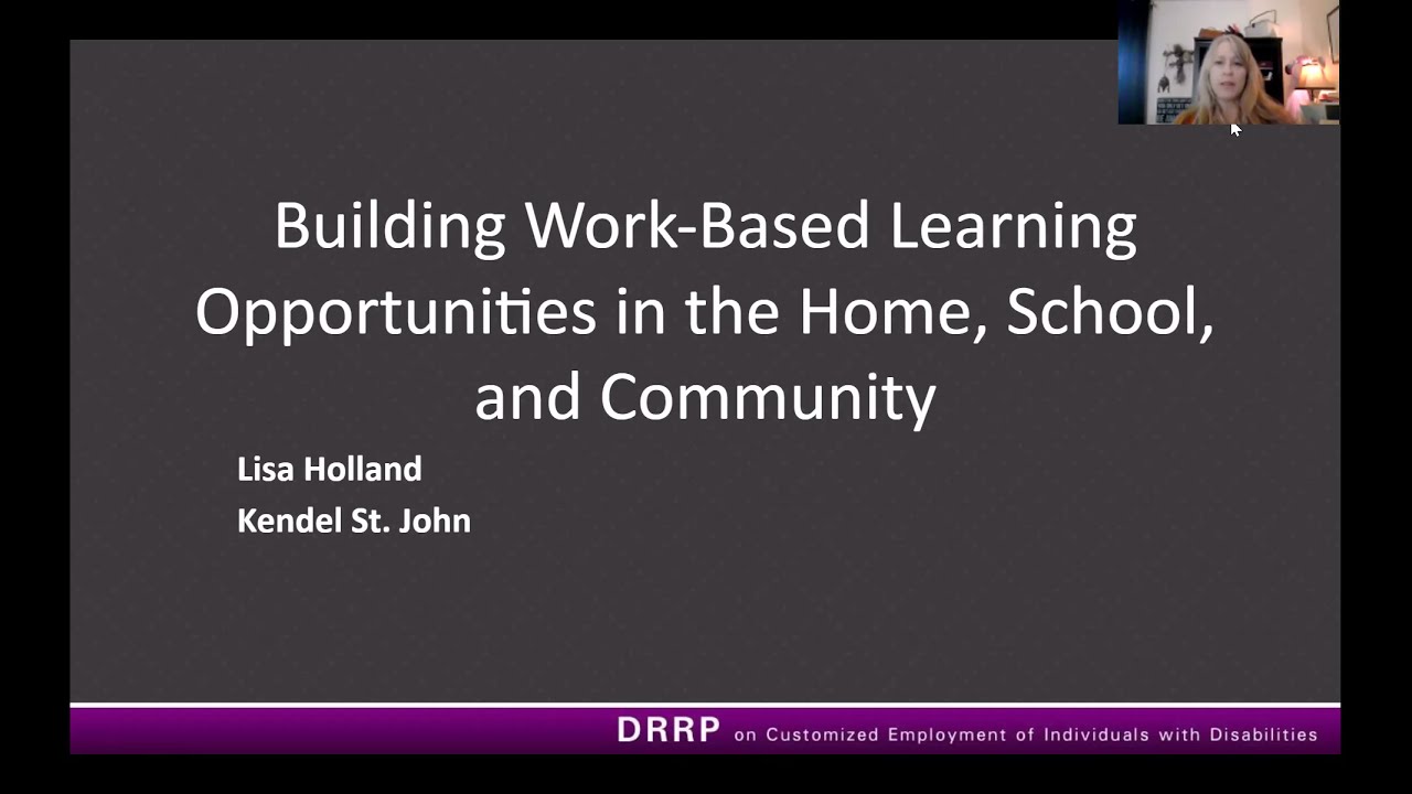 Building Work-Based Learning Opportunities in the Home, School, and Community