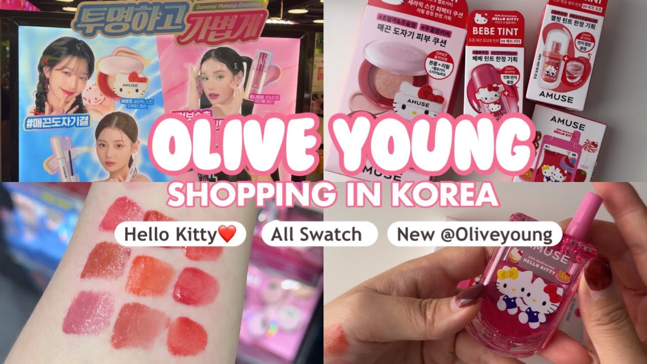Shopping in Korea vlog Oliveyoung 🐰🍀Makeup & Skincare haul / Aug Newness