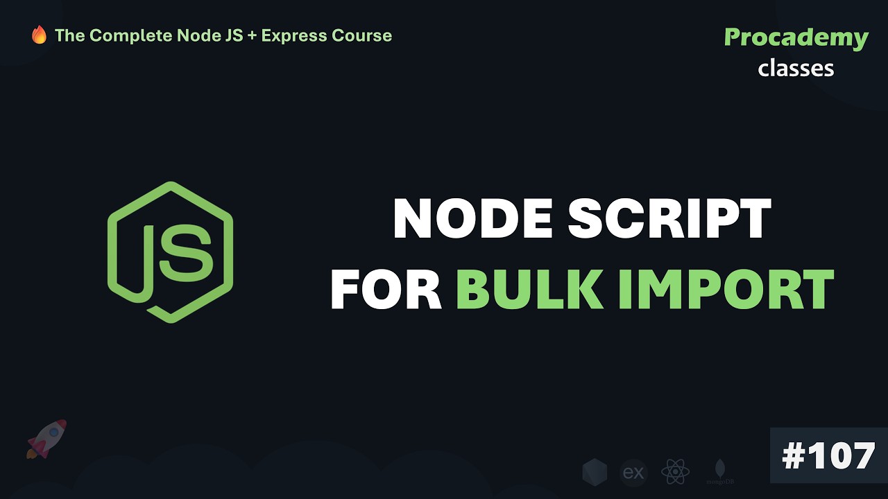 #107 Скрипт Node.js для импорта данных в MongoDB | Полный курс Node.js + Express с MongoDB