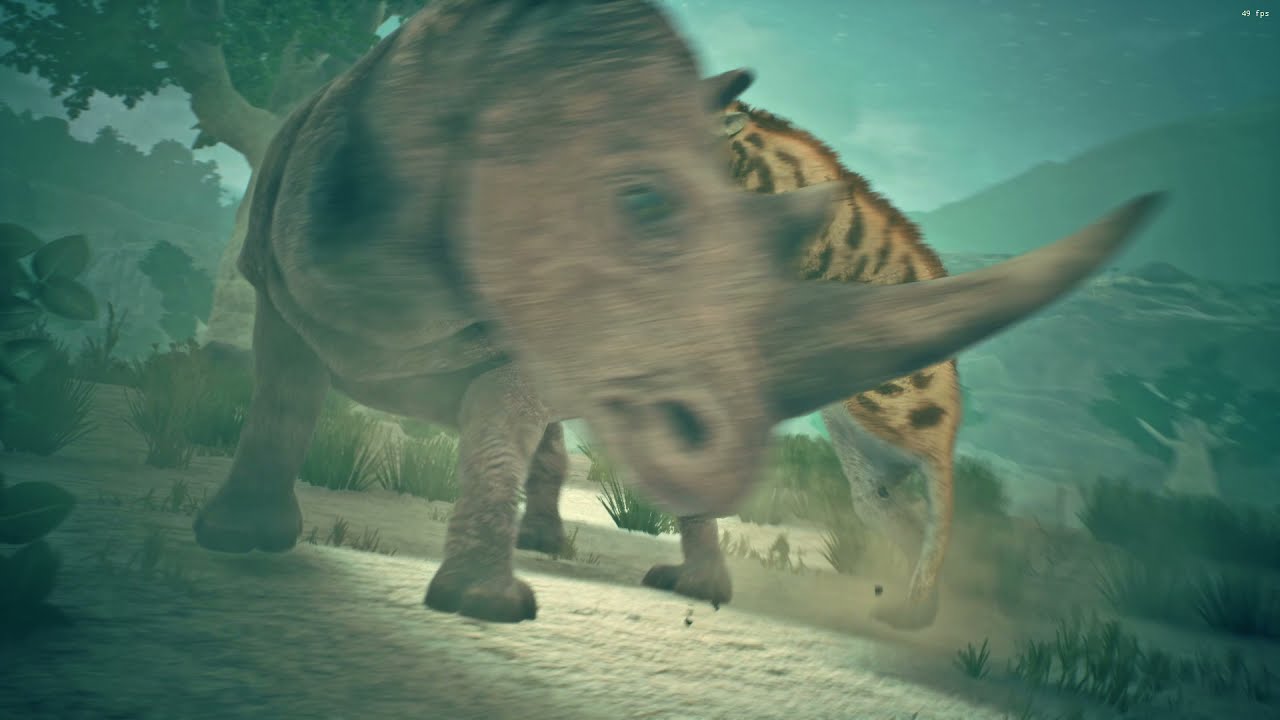 Made Golden Machairodus Attack Rahinocerus