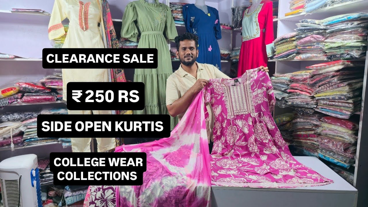 CLEARANCE | SALE | ₹ 250 RS | SIDE | OPEN | KURTIS | COLLEGE | WEAR | COLLECTIONS |