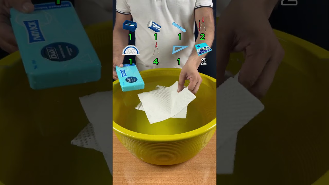 TRY TO GUESS HOW MANY TISSUE PAPER IT TOOKS! #experiment #satisfying #waterexperiment #asmrvideo