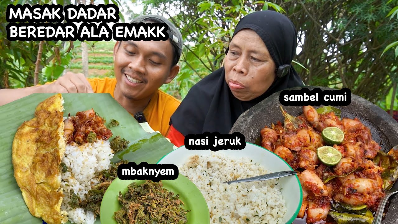 Masak Dadar Beredar , Sambal Cumi Beledag, Jukut Bayam Smriwing