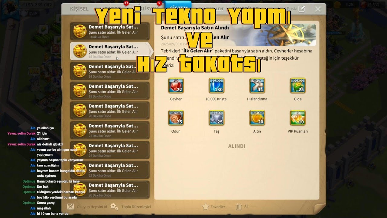 Yeni  Tekno ve Hız Takası #riseofkingdoms