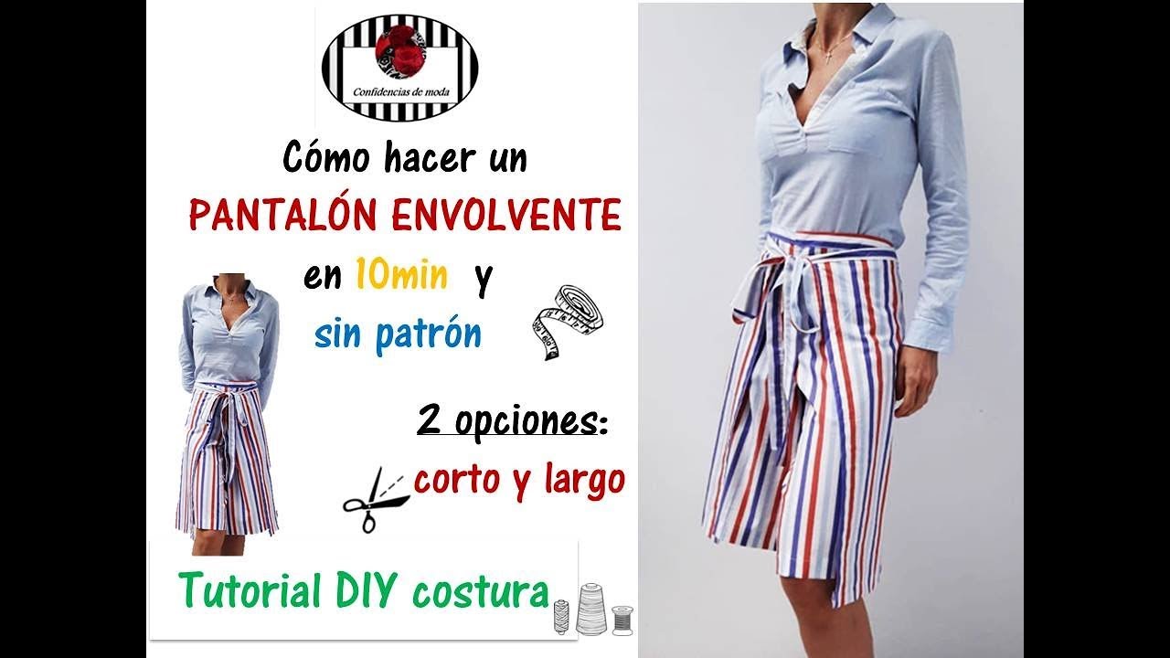 Pantalón Envolvente Fácil.  Wrap pants. Tutorial DIY