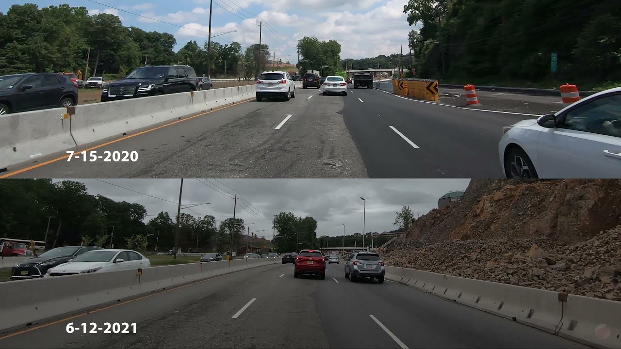 Highway Construction After 1 Year - NJ 3,  US 46 Merge Project Updates - Valley Road, Clifton