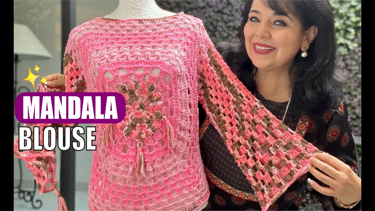 Mandala Blouse / How to crochet - EASY AND FAST - BY LAURA CEPEDA