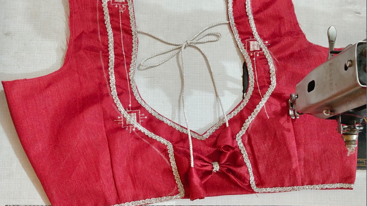 Simple & Stylish Bow Back Neck Blouse Design | Sewing Tutorial
