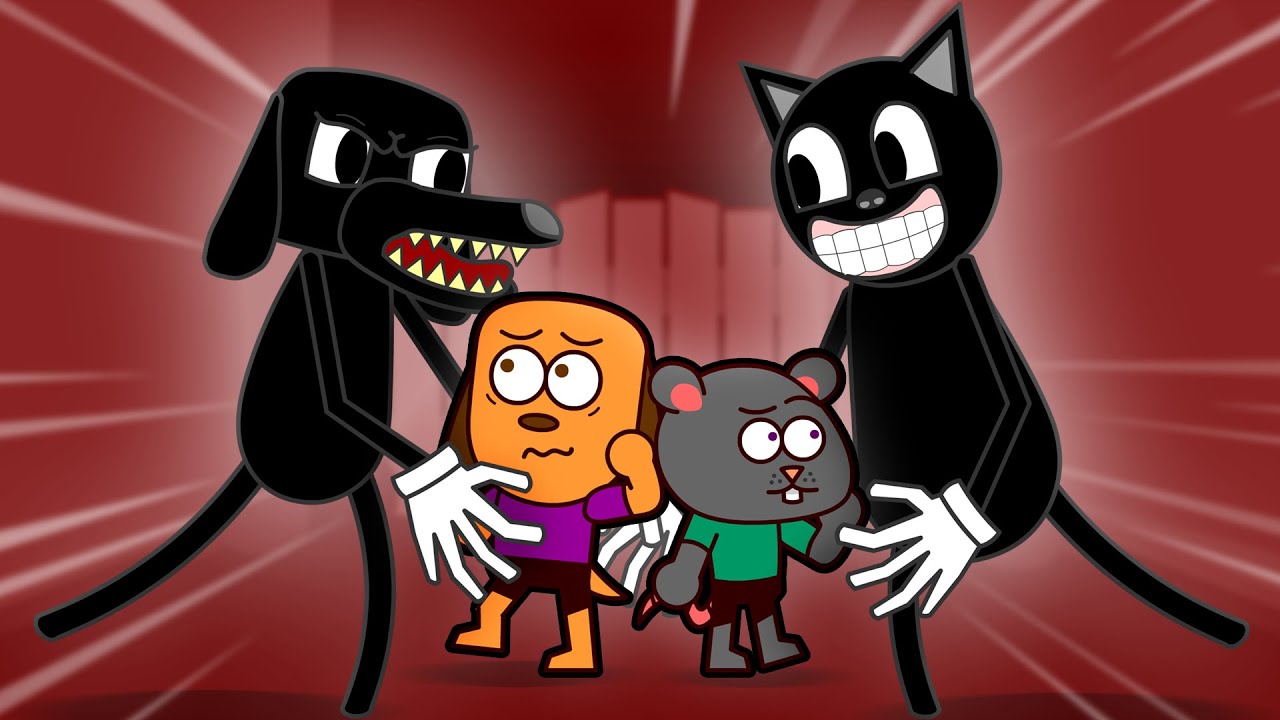 Dogo e Ratch com Cartoon Dog e Cartoon Cat | O gato e o cachorro em desenho animado