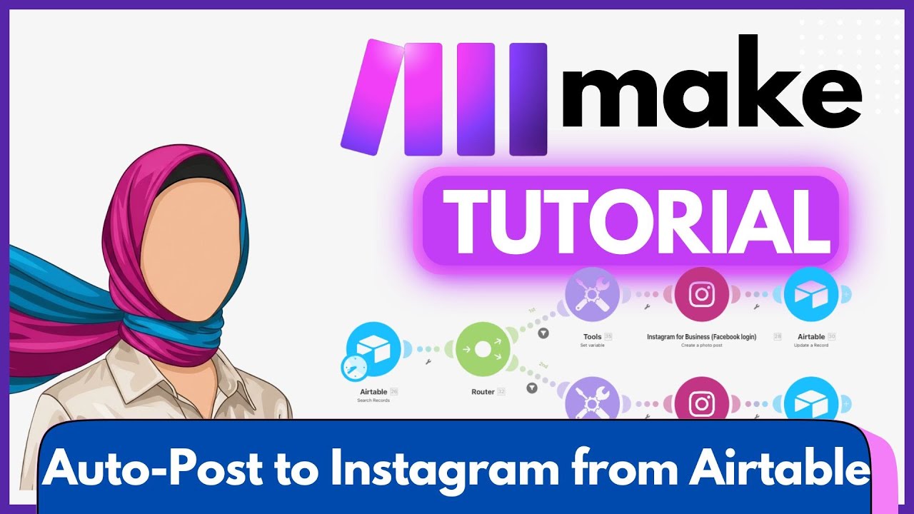 New ! Airtable + Make.com Instagram Automation Tutorial for Beginners
