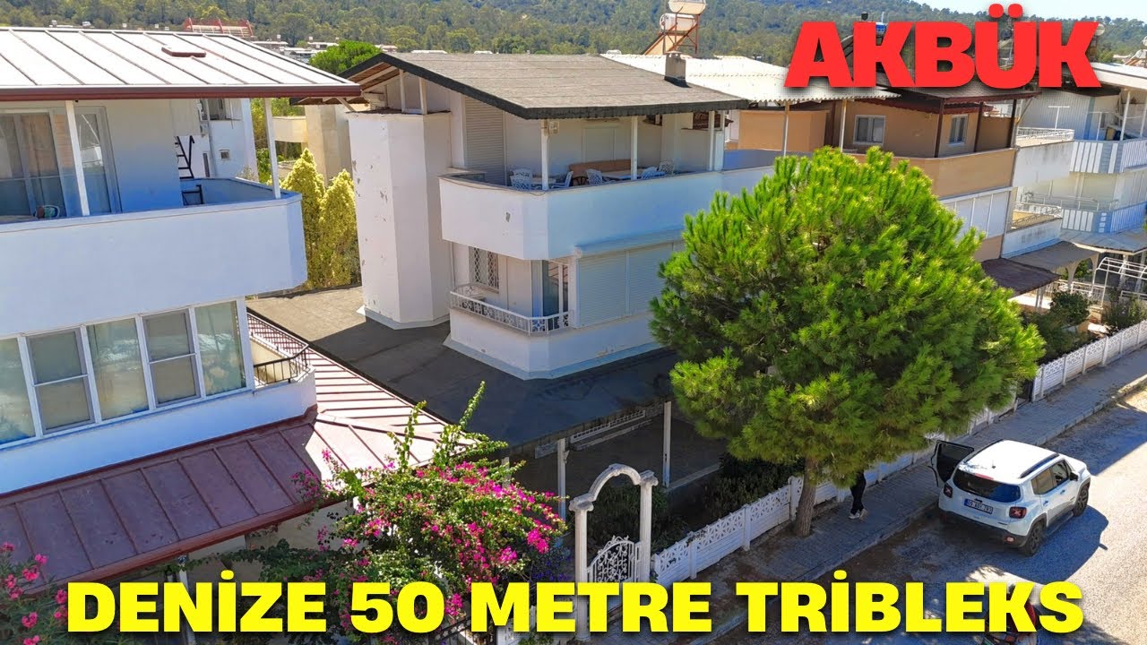 DİDİM Akbük’te Denize 50 Metre Full Eşyalı 3+1 Tribleks 
