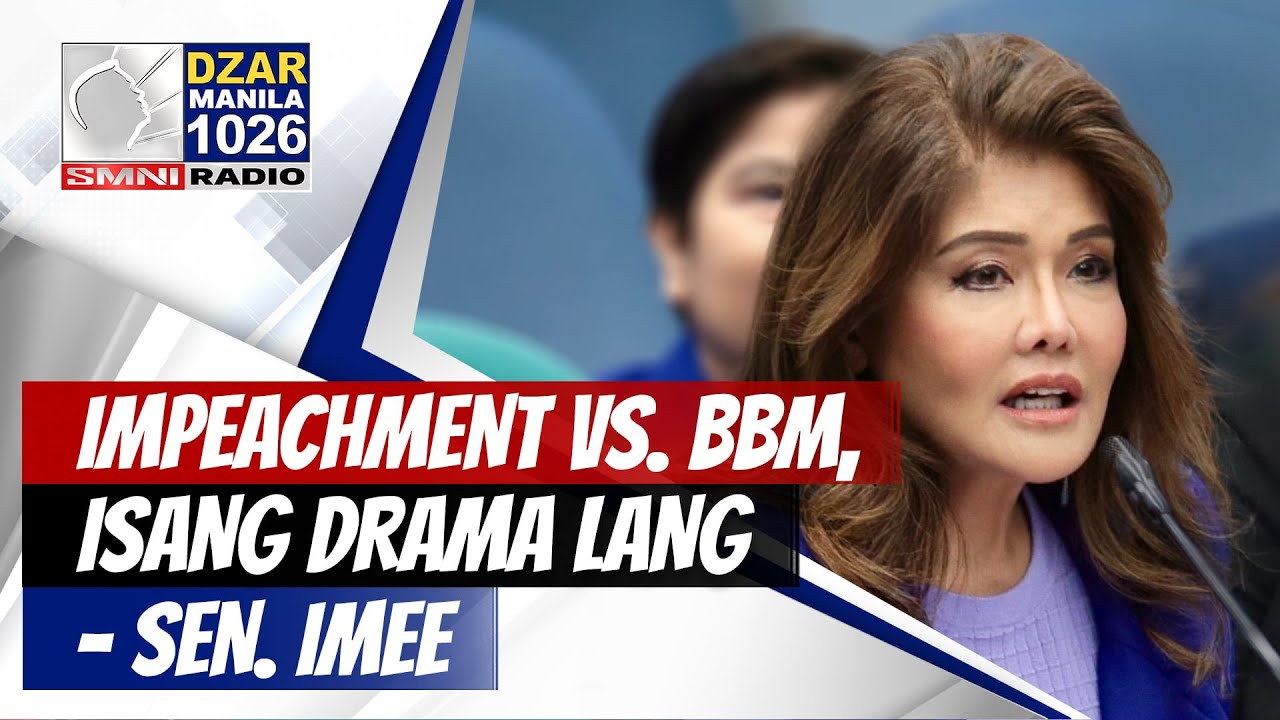 #SonshineNewsblast: Impeachment complaint vs. BBM, isang drama lang- Sen. Imee
